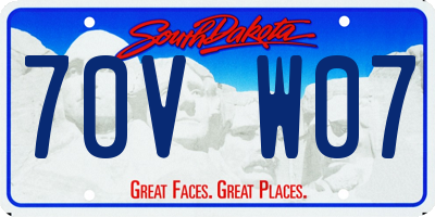 SD license plate 70VW07