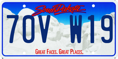 SD license plate 70VW19