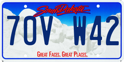SD license plate 70VW42