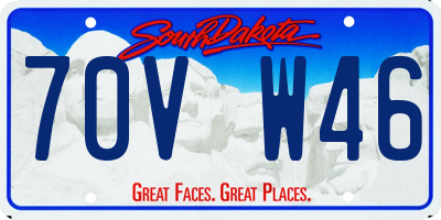 SD license plate 70VW46