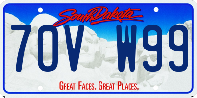 SD license plate 70VW99