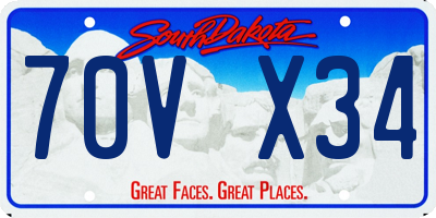 SD license plate 70VX34