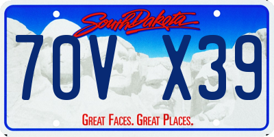 SD license plate 70VX39