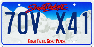 SD license plate 70VX41