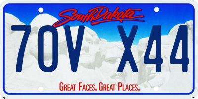 SD license plate 70VX44