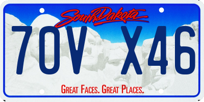 SD license plate 70VX46