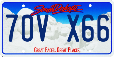 SD license plate 70VX66