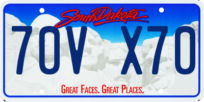 SD license plate 70VX70