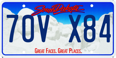 SD license plate 70VX84
