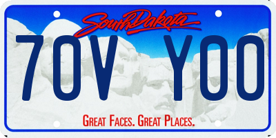 SD license plate 70VY00