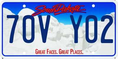 SD license plate 70VY02