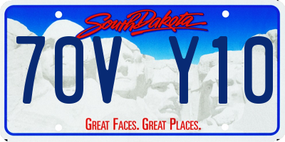 SD license plate 70VY10