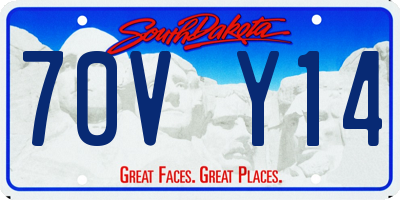 SD license plate 70VY14