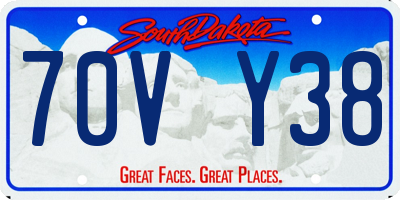 SD license plate 70VY38