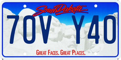 SD license plate 70VY40