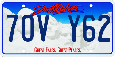 SD license plate 70VY62