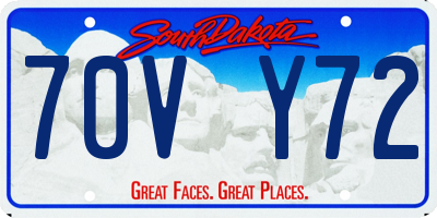 SD license plate 70VY72