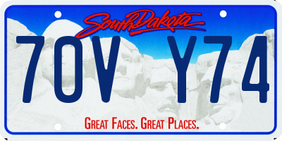 SD license plate 70VY74