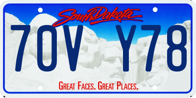 SD license plate 70VY78