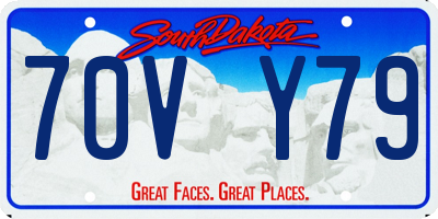 SD license plate 70VY79