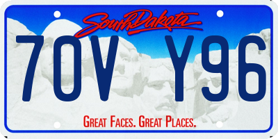 SD license plate 70VY96