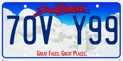 SD license plate 70VY99