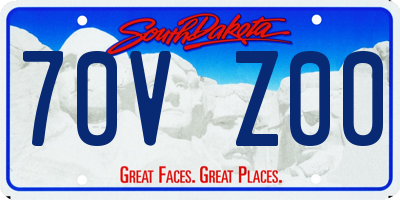 SD license plate 70VZ00