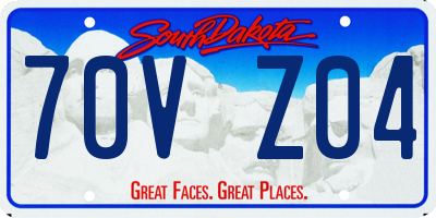 SD license plate 70VZ04