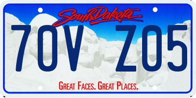 SD license plate 70VZ05