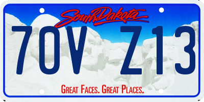SD license plate 70VZ13