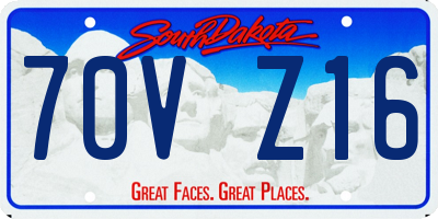 SD license plate 70VZ16