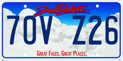 SD license plate 70VZ26