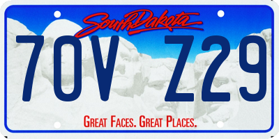 SD license plate 70VZ29