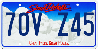 SD license plate 70VZ45