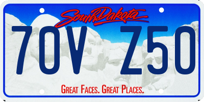 SD license plate 70VZ50