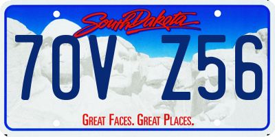 SD license plate 70VZ56