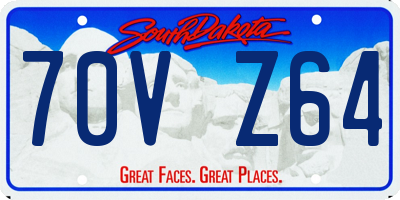 SD license plate 70VZ64