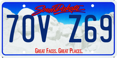 SD license plate 70VZ69