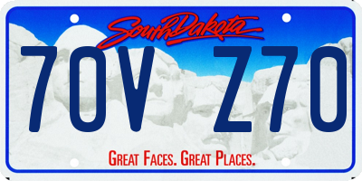 SD license plate 70VZ70