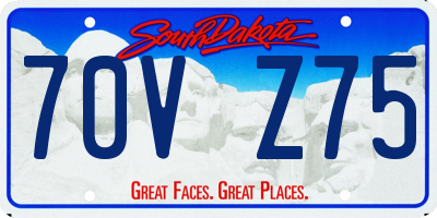 SD license plate 70VZ75