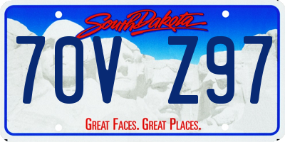 SD license plate 70VZ97