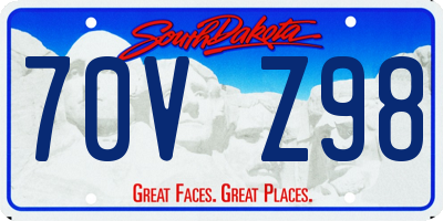 SD license plate 70VZ98