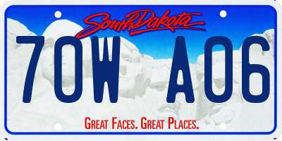 SD license plate 70WA06