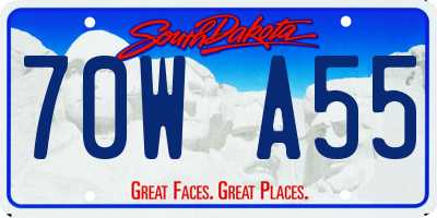 SD license plate 70WA55