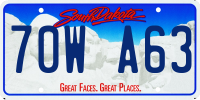 SD license plate 70WA63