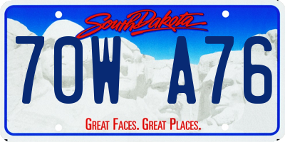 SD license plate 70WA76