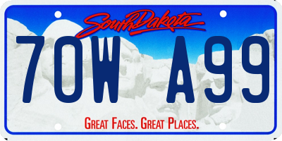 SD license plate 70WA99