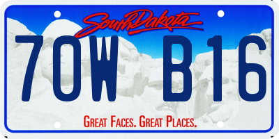 SD license plate 70WB16