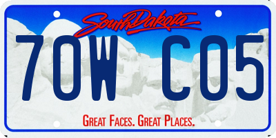 SD license plate 70WC05