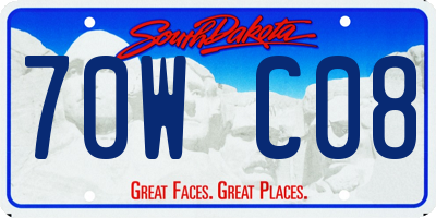 SD license plate 70WC08